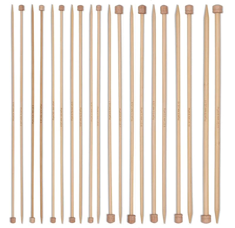 Chargez l'image dans la visionneuse de la galerie, 222930|Prym 13" Single Point Knitting Needle Set, Bamboo, 3.0-8.0mm