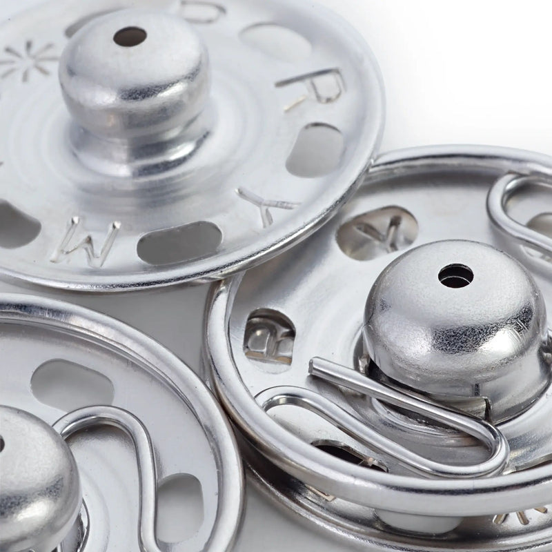 Chargez l'image dans la visionneuse de la galerie, 341252| Sew-On Snap Fasteners brass 21 mm silver col