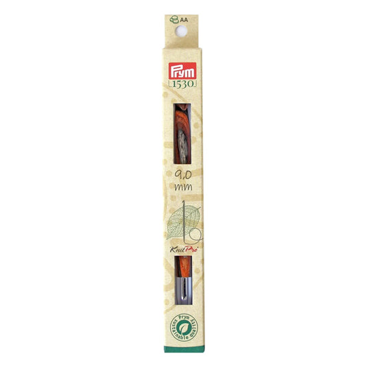 223730| 6" Tunisian Crochet Hook, interchangeable, wood, US M (9mm )
