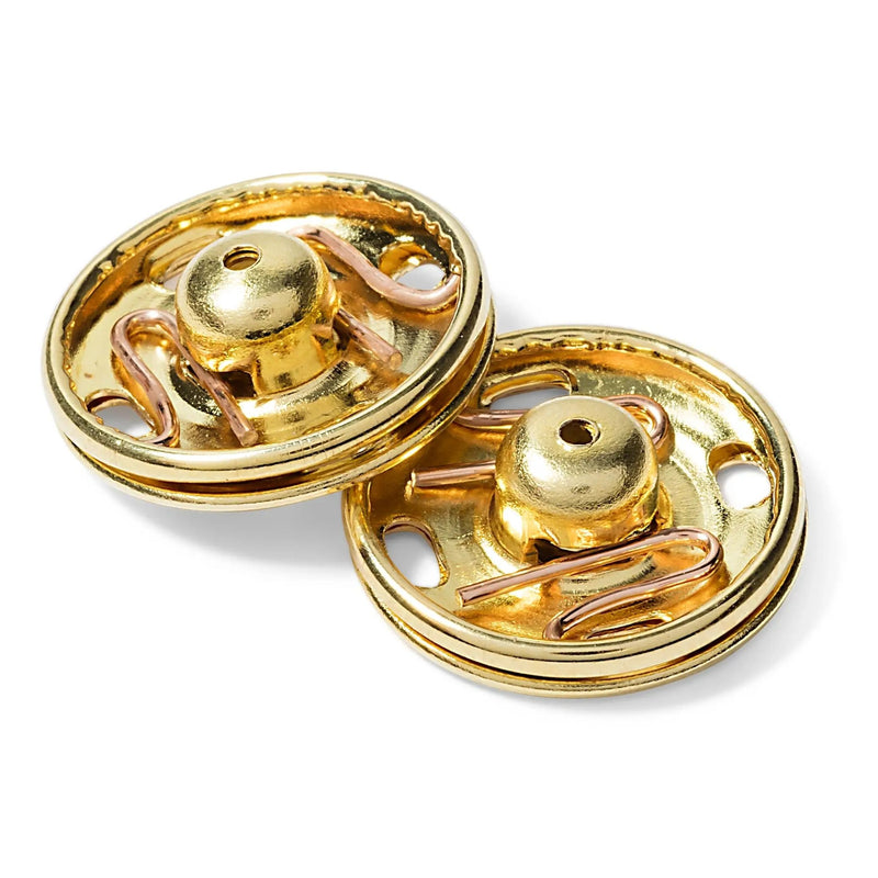 Chargez l'image dans la visionneuse de la galerie, 341811| Sew-On Snap Fasteners brass 17 mm gold col