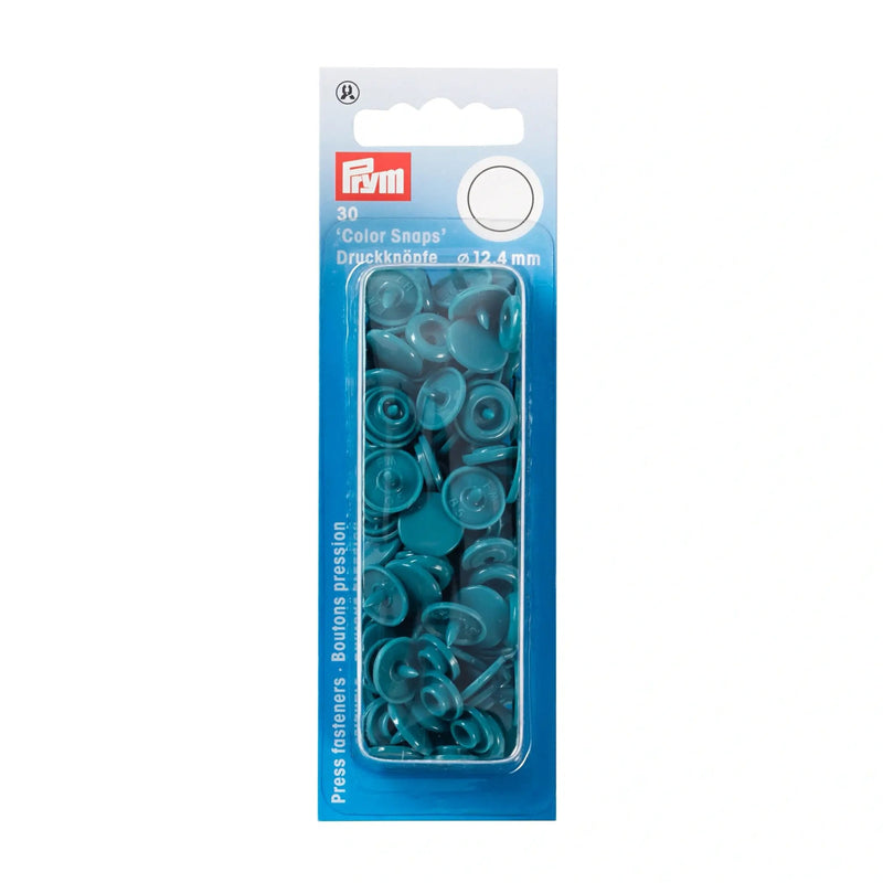 Load image into Gallery viewer, 393127|Prym Color Snaps, round, 12.4 mm, 30 pcs, Dark Turquoise