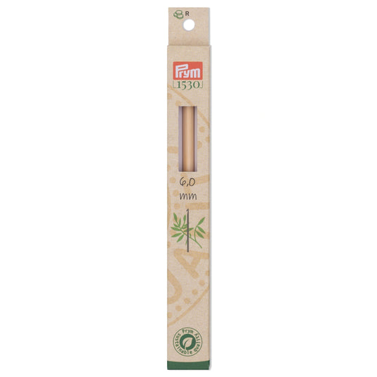 197612| 6" Crochet Hook, Bamboo, US J (6mm)