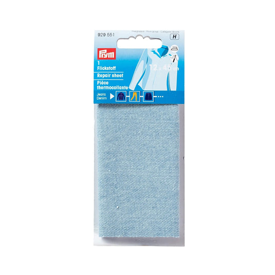 929551| Repair sheet denim iron-on 12 x 45 cm light blue