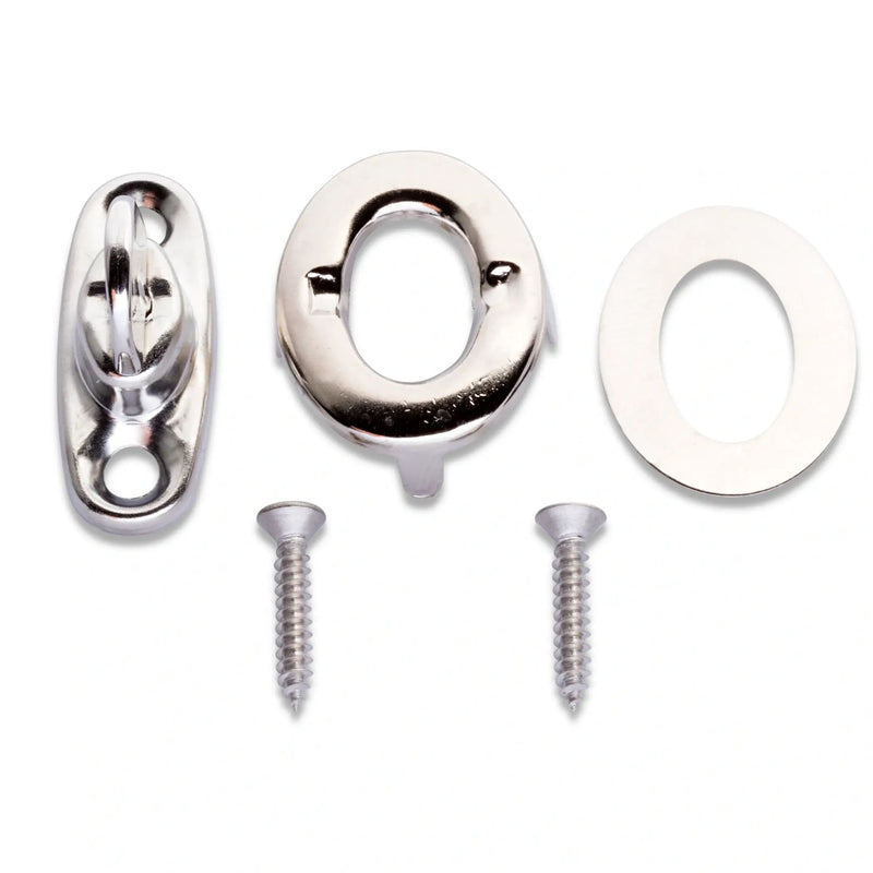 Chargez l'image dans la visionneuse de la galerie, 545510| Turn Clasps with screws brass silver col 33 mm