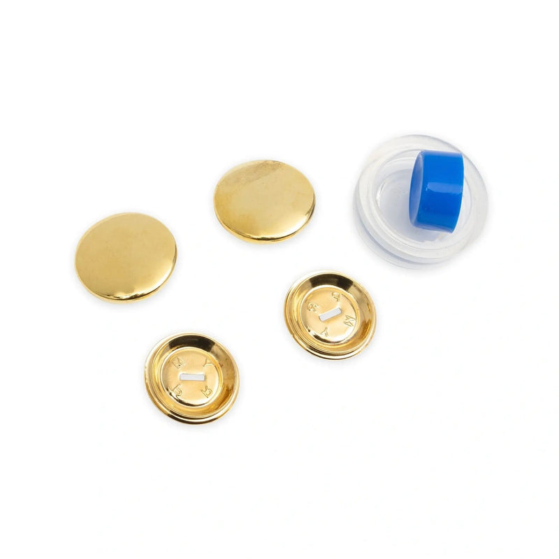 Chargez l'image dans la visionneuse de la galerie, 323217| Cover Buttons brass 23 mm silver col