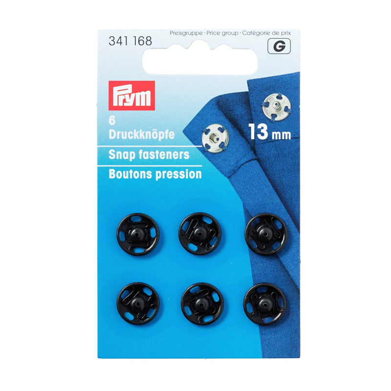 Chargez l'image dans la visionneuse de la galerie, 341168| Sew-On Snap Fasteners brass 13 mm black