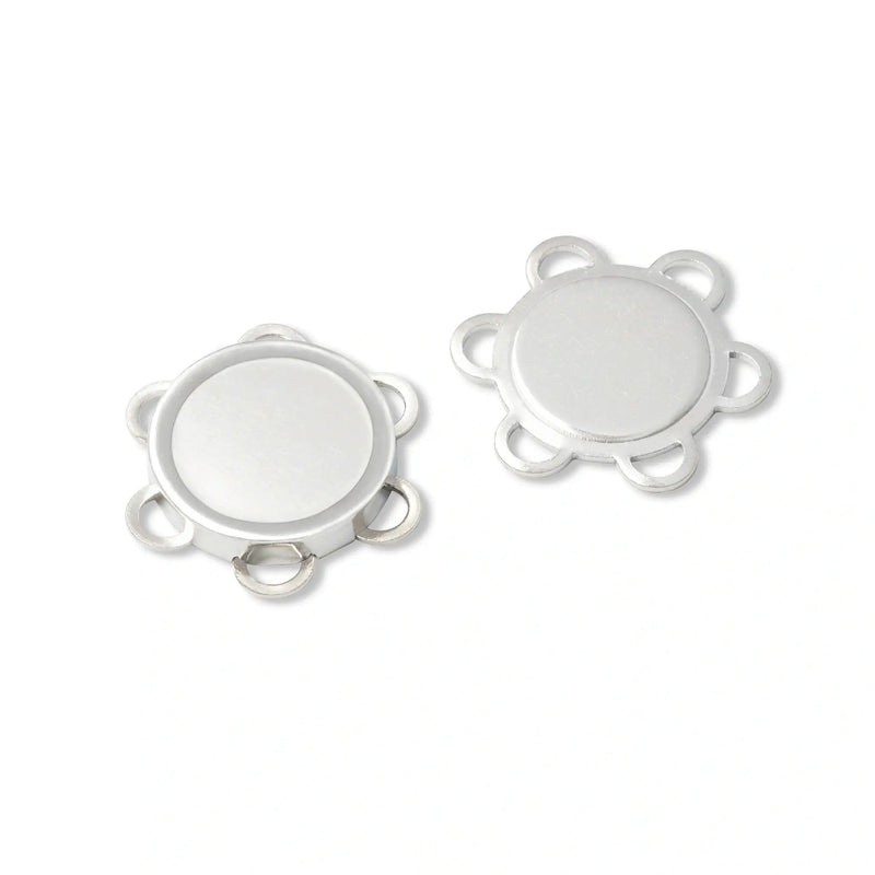 Chargez l'image dans la visionneuse de la galerie, 416475| Magnetic sew-on button 25 mm silver-coloured