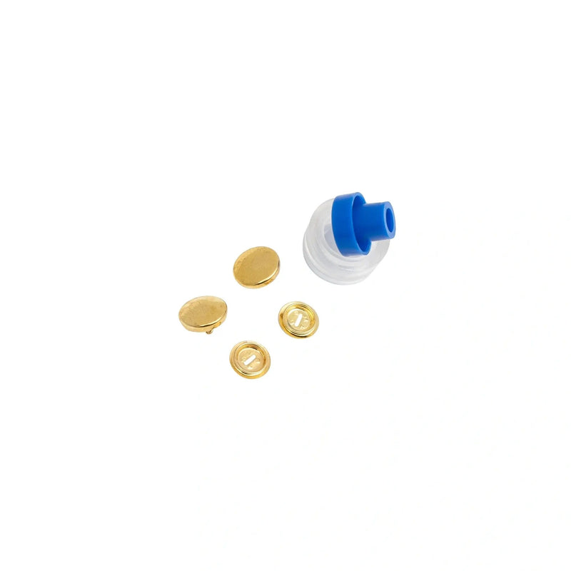Chargez l'image dans la visionneuse de la galerie, 323214| Cover Buttons brass 11 mm gold col