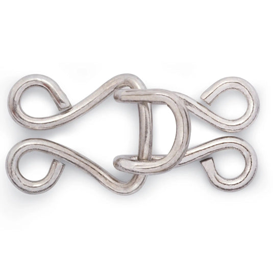261550| Corset Hooks and Eyes brass 13 silver col