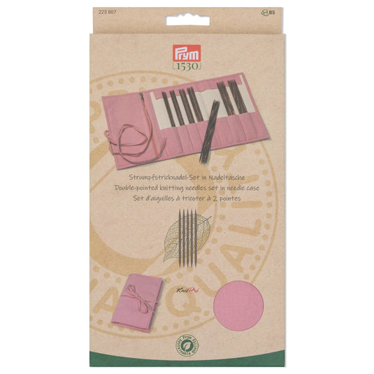 223807|Prym Double Pointed Knitting Needle Set, Natural, 2.0-4.5mm