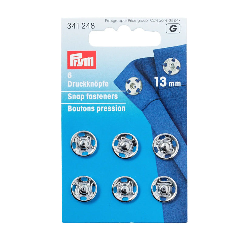 Chargez l'image dans la visionneuse de la galerie, 341248| Sew-On Snap Fasteners brass 13 mm silver col