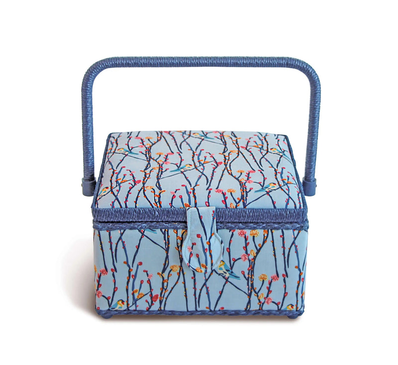 Chargez l'image dans la visionneuse de la galerie, 612081| Sewing basket M Blue Birds
