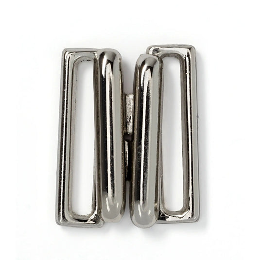 416130| Bikini and belt clasp hook metal 20 mm silver col