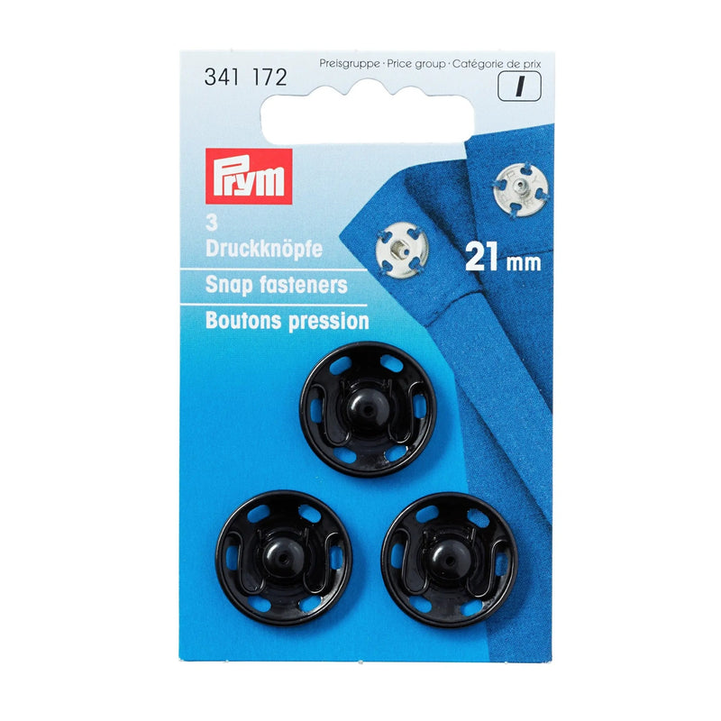Chargez l'image dans la visionneuse de la galerie, 341172|Prym Snap fasteners, 21mm, black