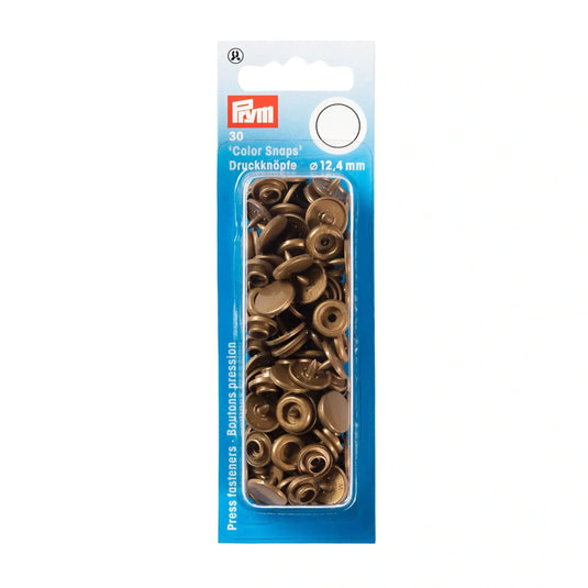 393111|Prym Color Snaps, round, 12.4 mm, 30 pcs, Gold