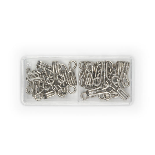 90-3-65|Dritz Hooks & Eyes, 14 pc, Nickel, Size 3