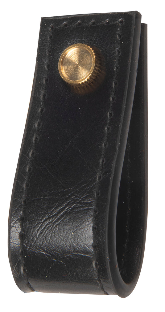 44335-1|Dritz 5-1/2" Faux Leather Handle Set, Black