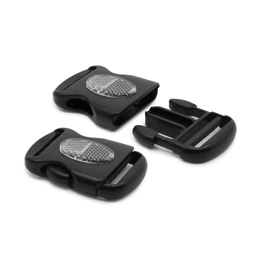 503|Dritz 1-1/2" Parachute Buckle with Reflective Center, Black