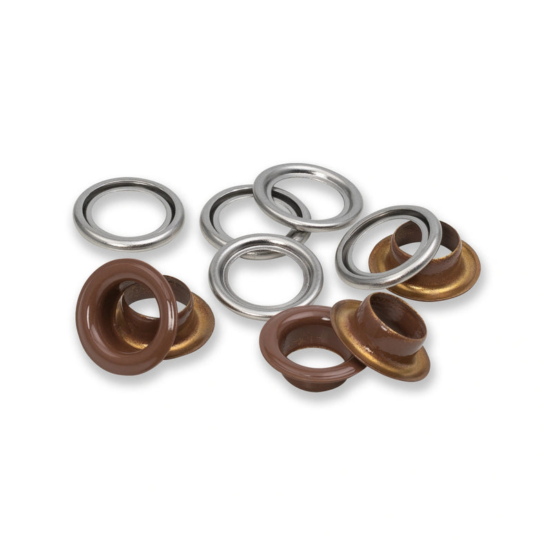 Load image into Gallery viewer, 542550|Prym Eyelets with washers 11 mm Dark Brown 20pc