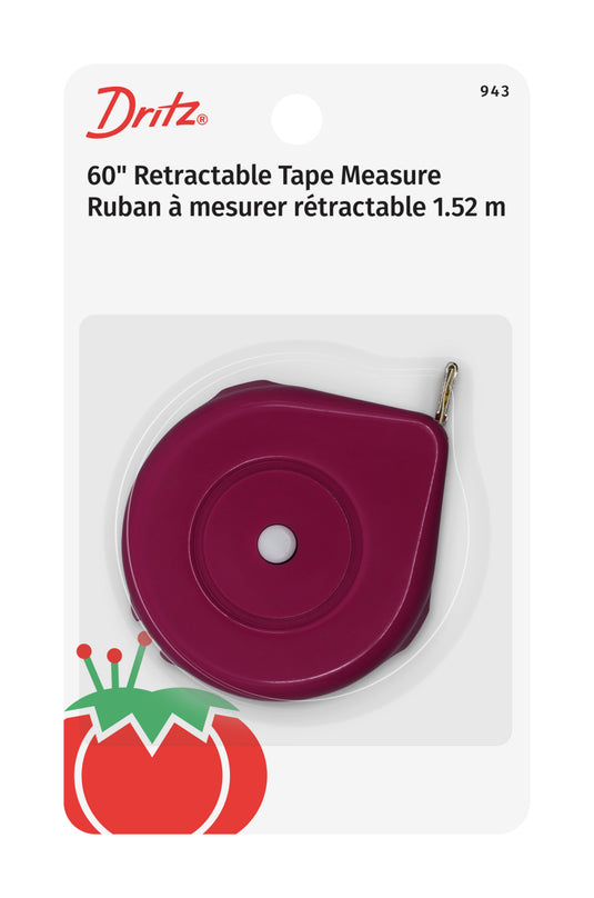 943|Dritz 60-Inch Retractable Tape Measure, Assorted Colors