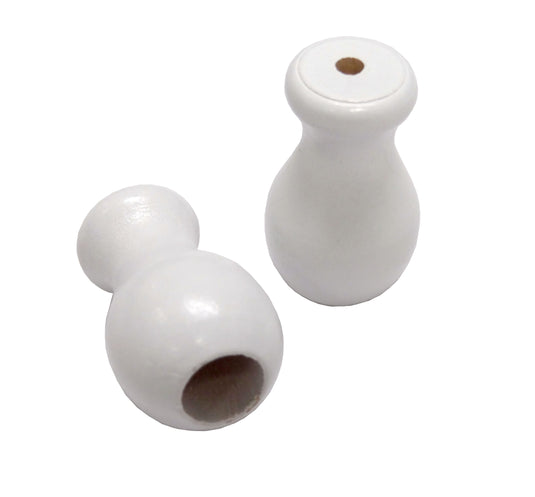 44312|Dritz Wood Cord Pulls, White, 2 pc