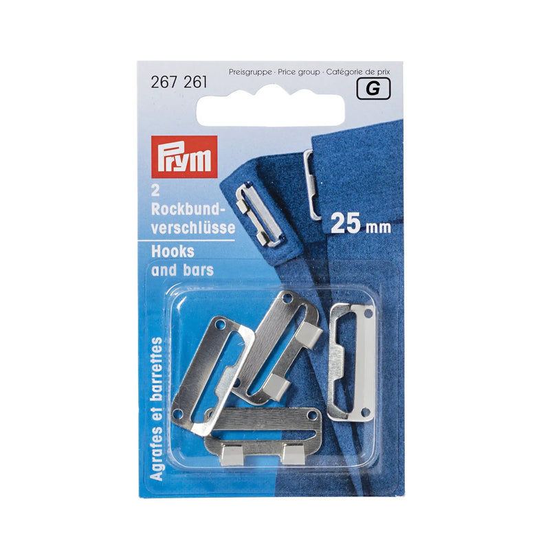 Chargez l'image dans la visionneuse de la galerie, 267261| Skirt Waistband Fasteners steel 25 mm silver col