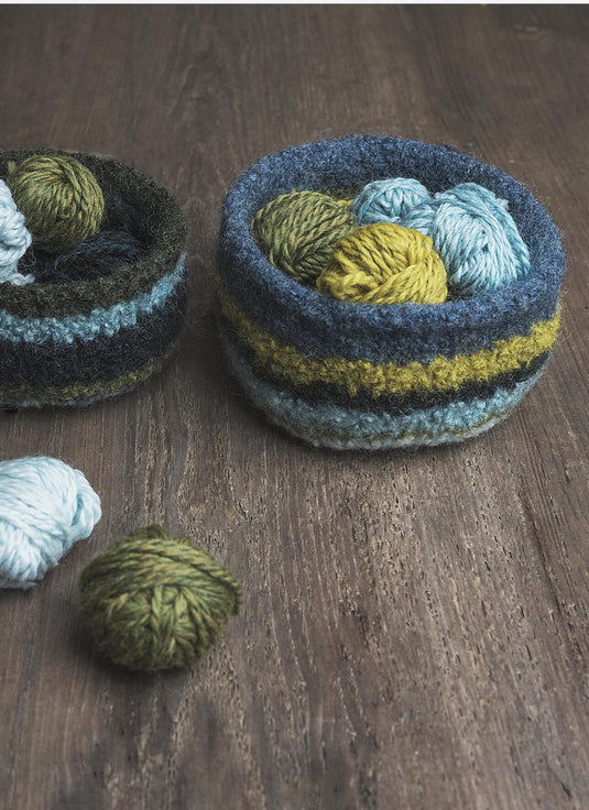 BSF-202005|Blue Sky Fibers Fairmont Felted Bowls Pattern, Free PDF Pattern