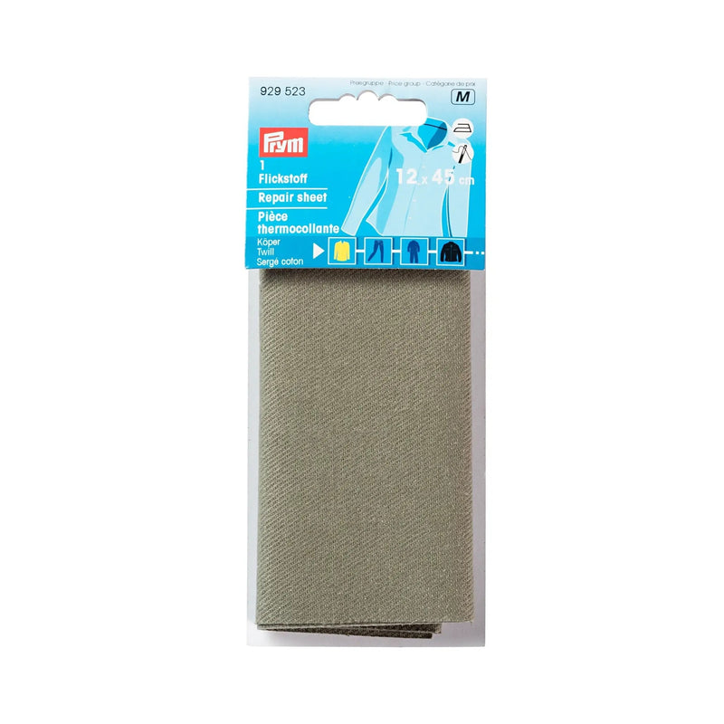 Chargez l'image dans la visionneuse de la galerie, 929523| Repair sheet twill iron-on 12 x 45 cm olive