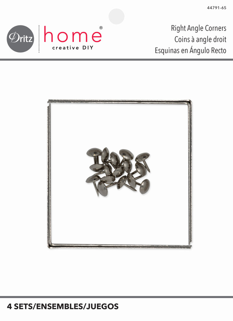 Load image into Gallery viewer, 44791-65|Dritz Smooth Right Angle Corners, Large, Nickel, 4 pc
