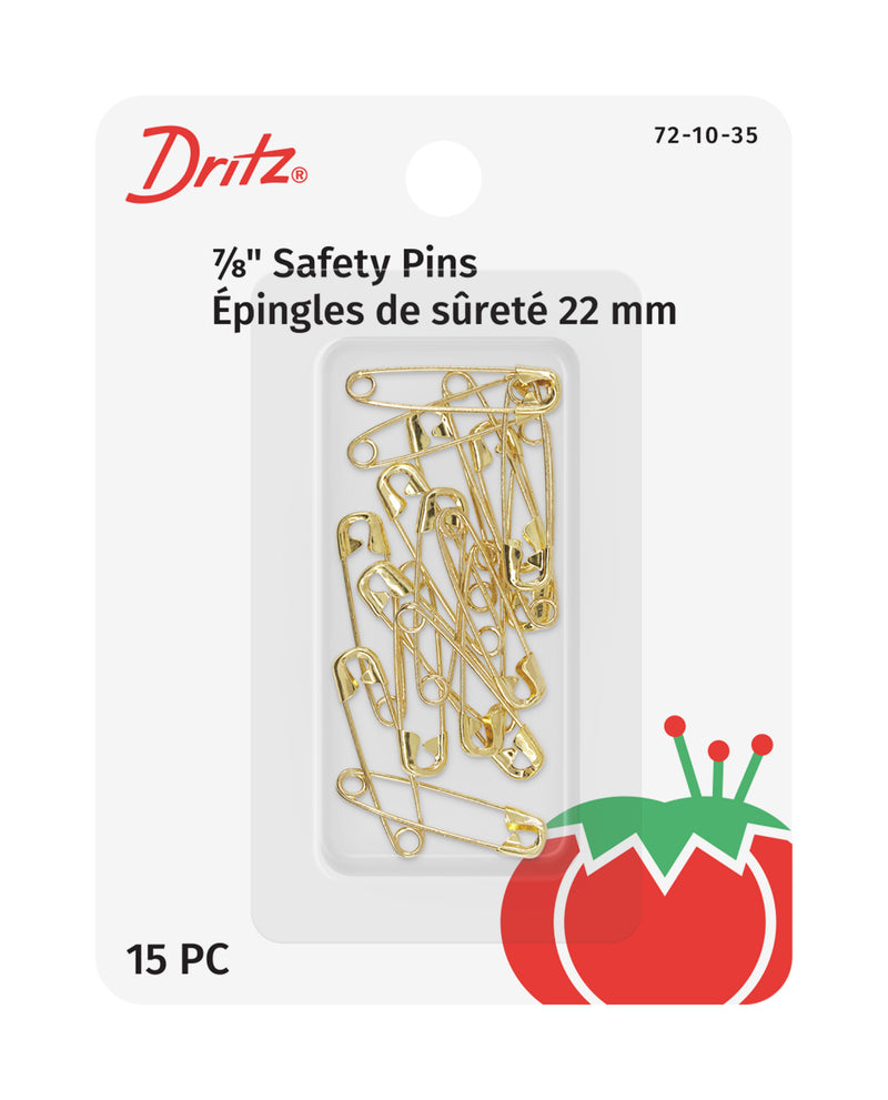 Load image into Gallery viewer, 72-10-35|Dritz 7/8" Safety Pins, Gilt, 15 pc