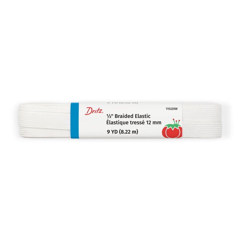 Load image into Gallery viewer, 11532XW|Dritz 1/2" Braided Elastic, 9 Yard, White