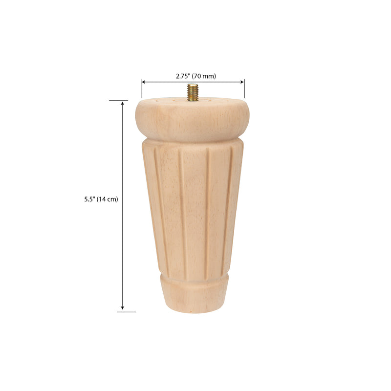 Cargue la imagen en el visor de la galería, 44703|Dritz Fluted Column Bun Feet, Natural, 2 pc