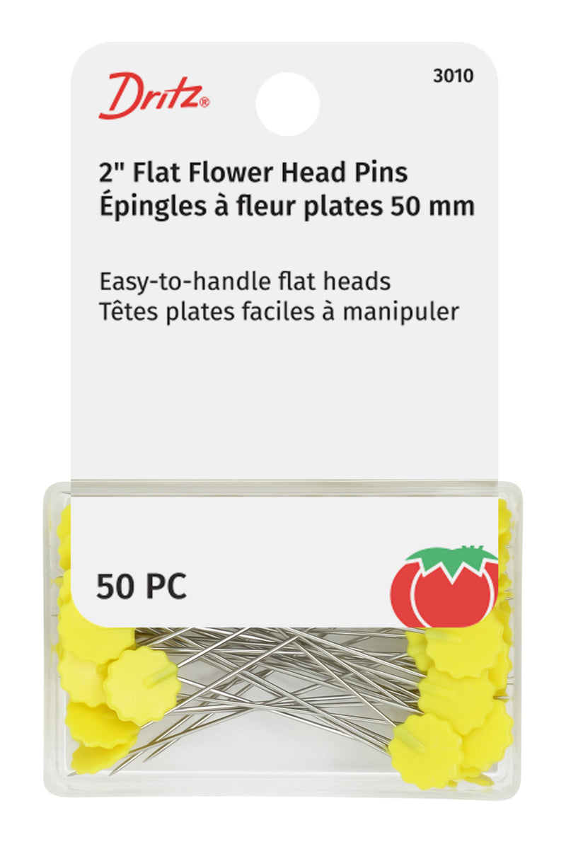 Chargez l'image dans la visionneuse de la galerie, 3010|Dritz 2" Flat Flower Pins, Yellow, 50 pc