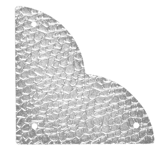 44799-65|Dritz Textured Quatrefoil Corners, Large, Nickel, 4pc
