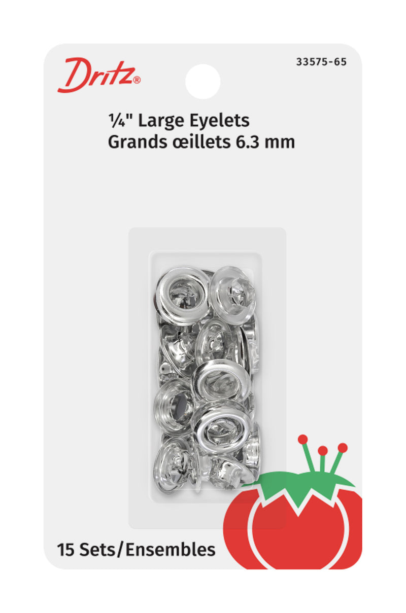 Load image into Gallery viewer, 33575-65|Dritz 1/4" Large Eyelets, 15 Sets, Nickel