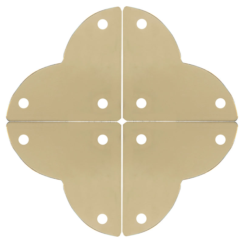 Chargez l'image dans la visionneuse de la galerie, 44792-35|Dritz Smooth Quatrefoil Corners, Small, Brass, 4 pc