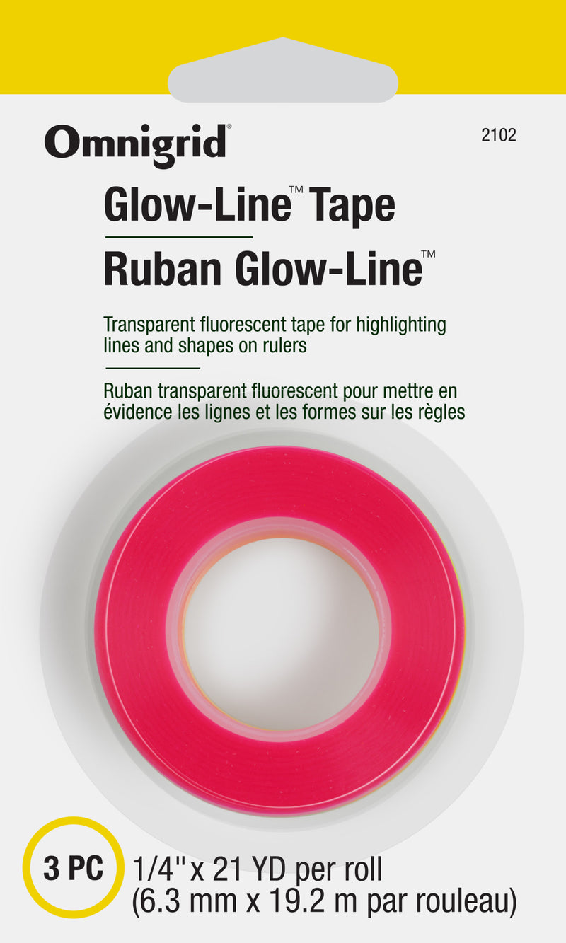 Load image into Gallery viewer, 2102|Omnigrid Glow-Line Tape, Transparent and Fluorescent