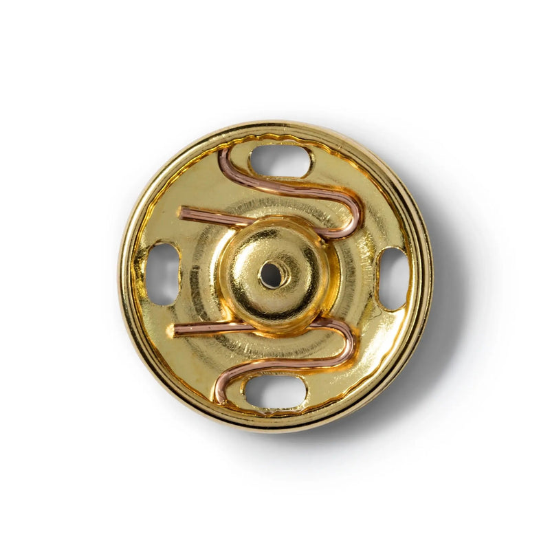 Chargez l'image dans la visionneuse de la galerie, 341811| Sew-On Snap Fasteners brass 17 mm gold col