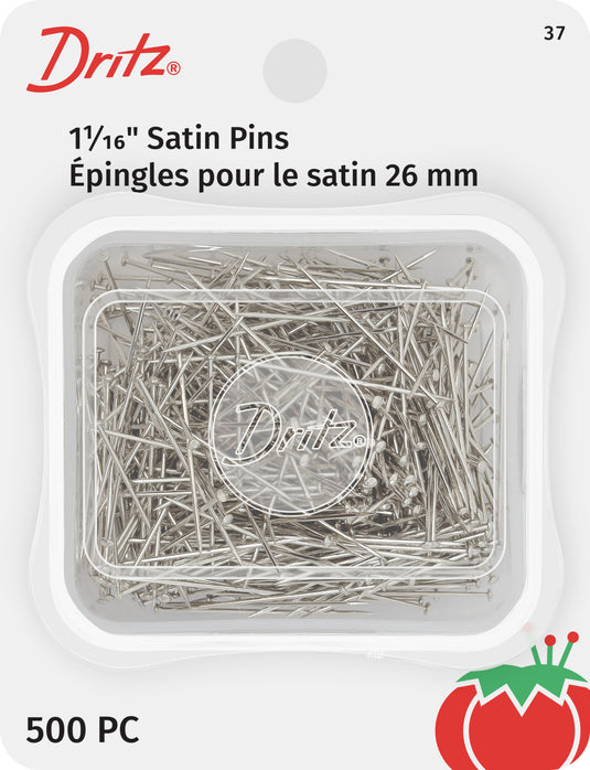 37|Dritz 1-1/16" Satin Pins, Nickel, 500 pc