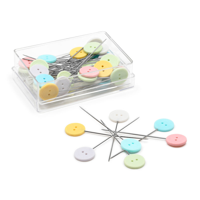 Load image into Gallery viewer, 67|Dritz Flat Button Head Pins, Assorted, 50 pc