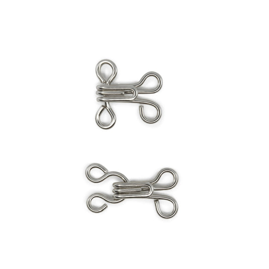 BK103|Dritz Hooks & Eyes, Size 1, 96 Sets, Nickel