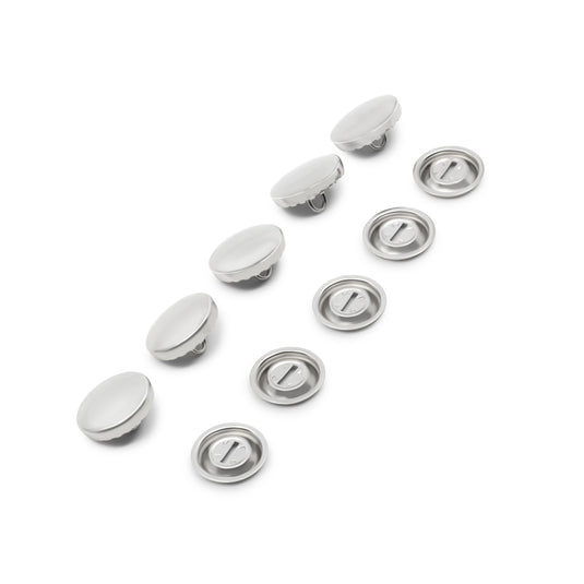 213-24|Dritz 5/8" Half Ball Cover Buttons, 5 pc, Nickel