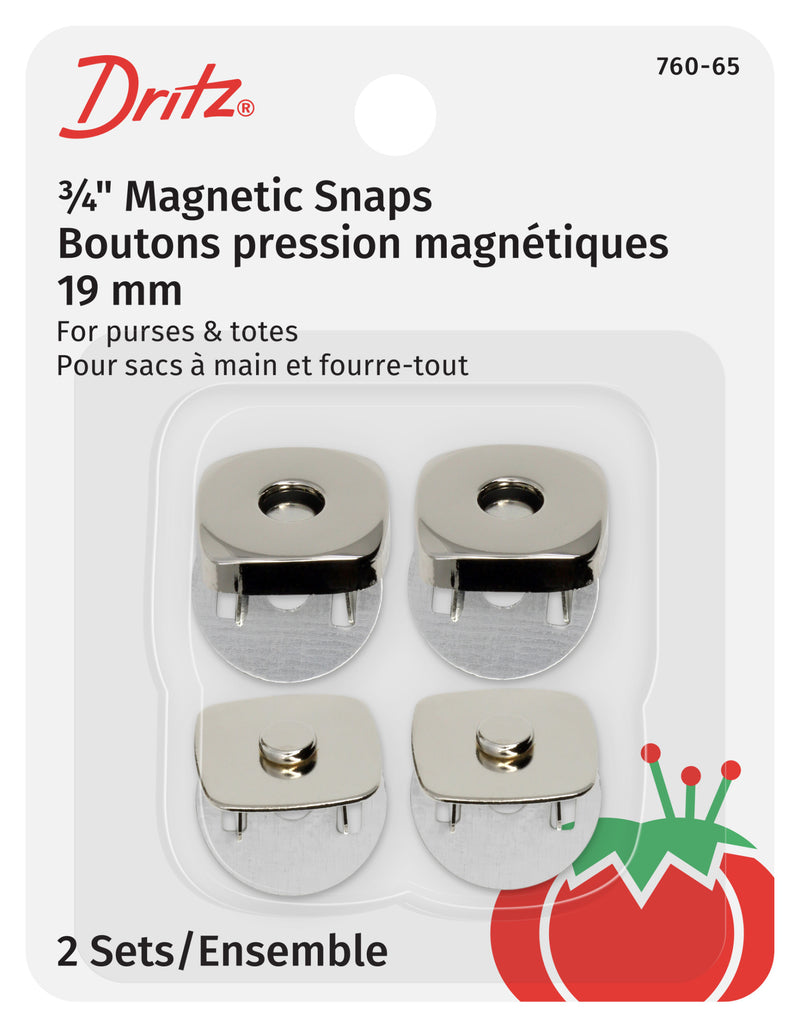Load image into Gallery viewer, 760-65|Dritz 3/4" Square Magnetic Snaps, 2 Sets, Nickel