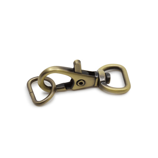 728-38|Dritz 1/2" Swivel Hooks & D-Rings, Antique Brass, 12 Sets