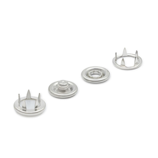25-R|Dritz 7/16" Pearl Snap Fasteners, 12 Sets, White