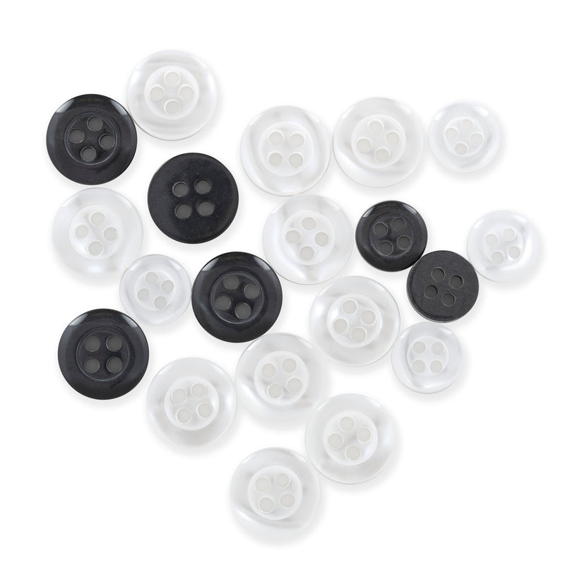 Load image into Gallery viewer, 25566|Dritz Shirt Buttons, Assorted, 9 &amp; 11mm, 20 PC