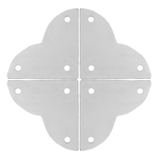 44792-65|Dritz Smooth Quatrefoil Corners, Small, Nickel, 4 pc