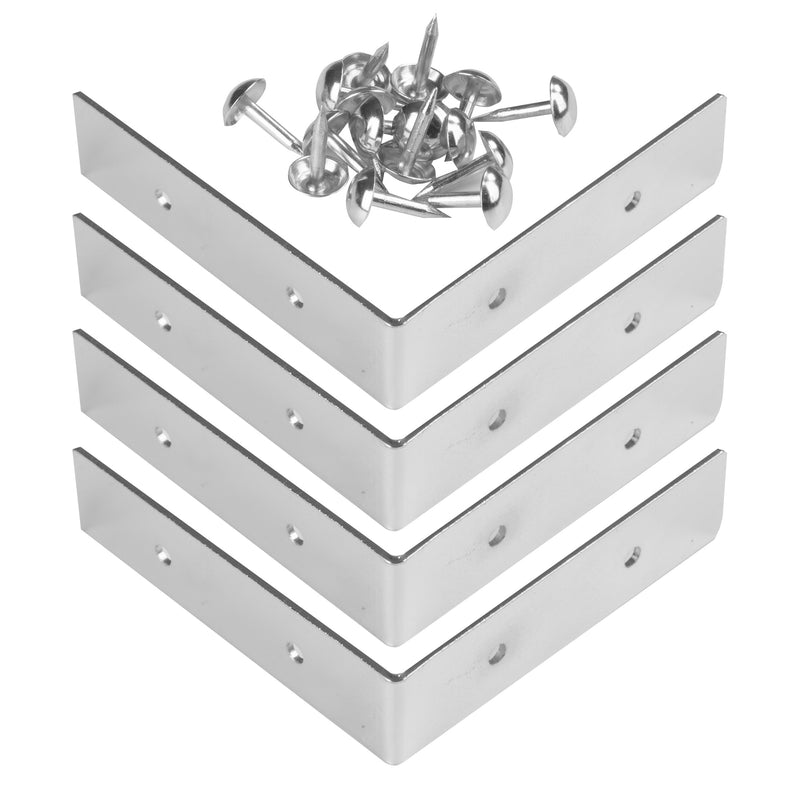 Chargez l'image dans la visionneuse de la galerie, 44790-65|Dritz Smooth Right Angle Corners, Small, Nickel, 4 pc