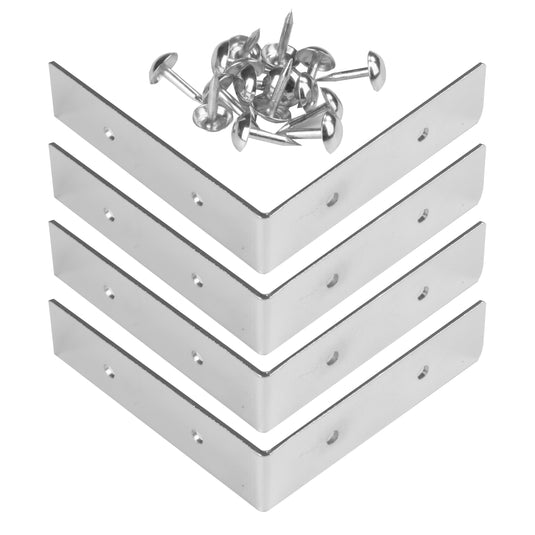 44790-65|Dritz Smooth Right Angle Corners, Small, Nickel, 4 pc