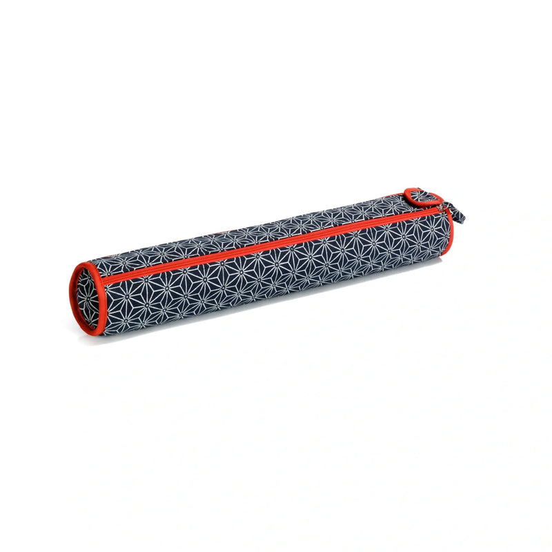 Load image into Gallery viewer, 612033|Prym Knitting Needle Storage Roll &amp; Organizer, Navy Geometric